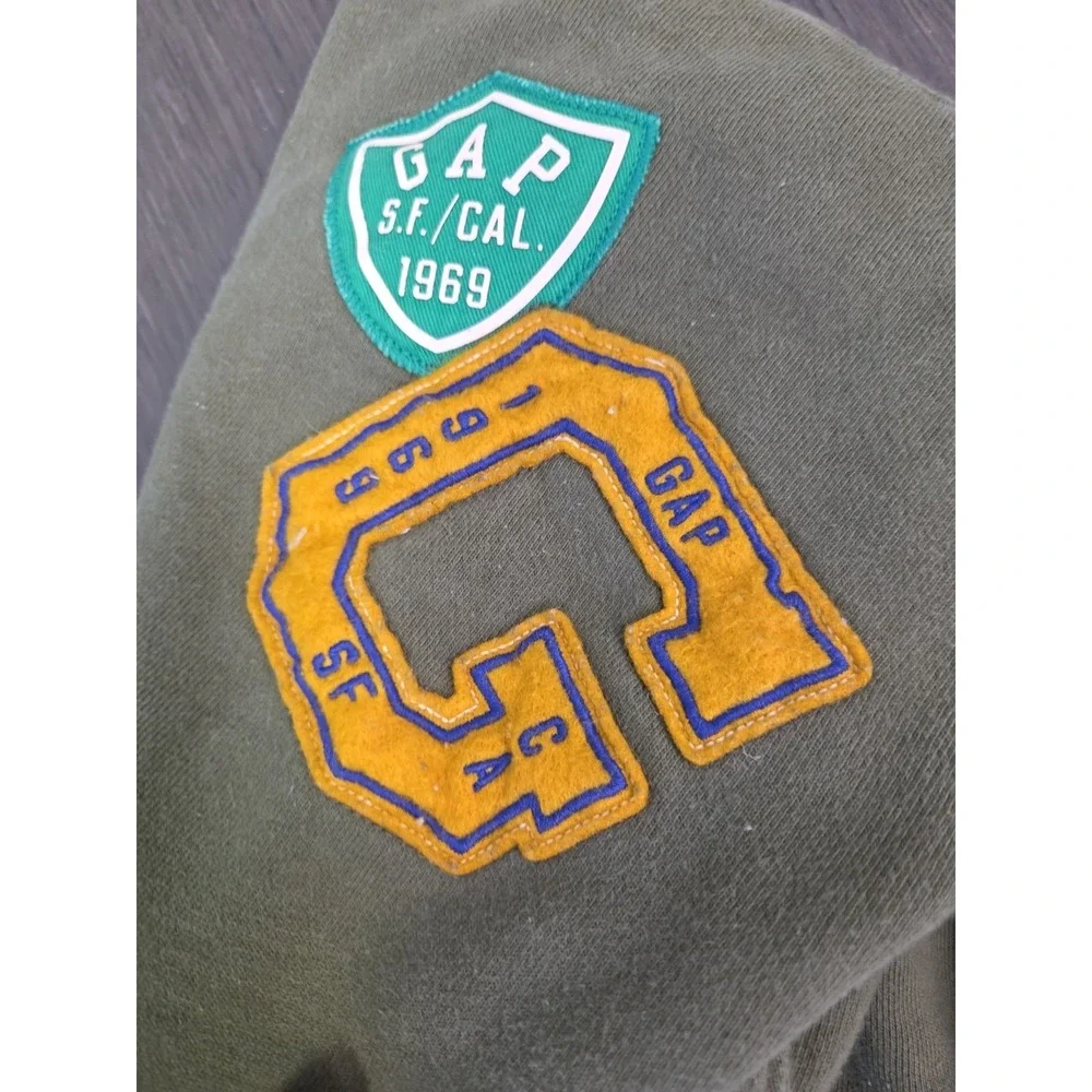 Baby Gap Athletic Hoodie Toddler 2T‎ Logo NYC Graphic Sweatshirt Army Green RARE